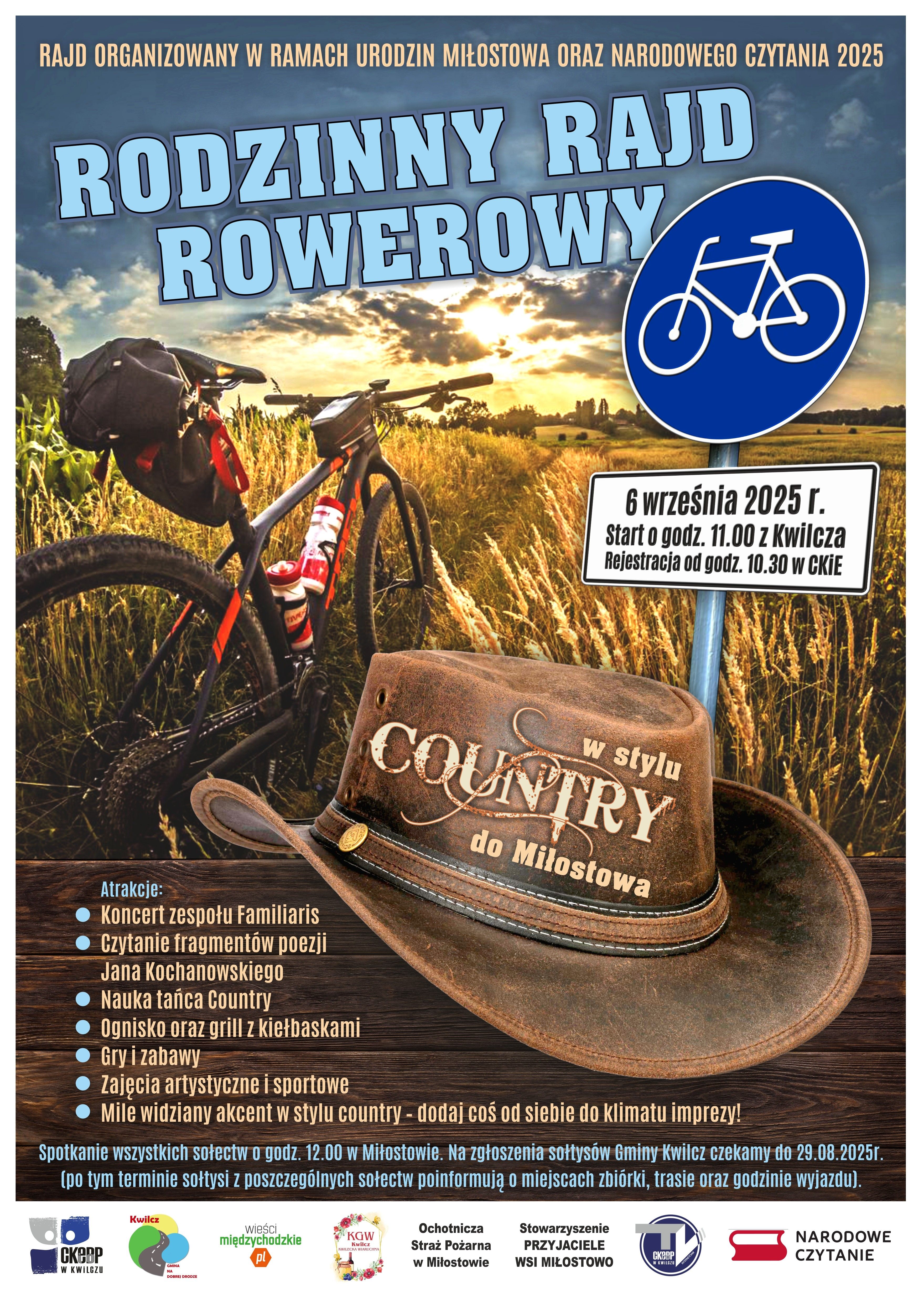 rajd rowerowy plakat A3