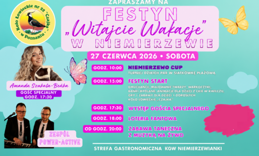 Zdjęcie do Festyn &bdquo;Witajcie Wakacje&rdquo; w Niemierzewie &ndash; zapraszamy do wsp&oacute;lnej zabawy!