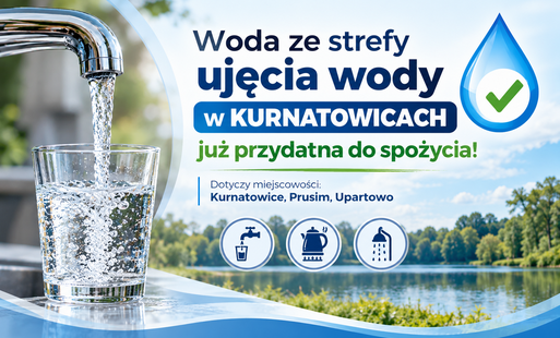 Zdjęcie do Woda ze strefy ujęcia wody w Kurnatowicach już przydatna do spożycia!