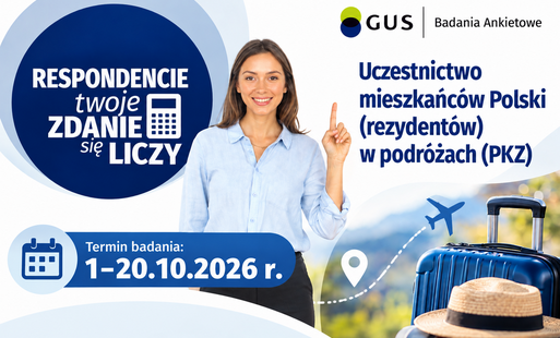 Zdjęcie do Badania statystyczne GUS: Uczestnictwo mieszkańc&oacute;w Polski (rezydent&oacute;w) w podr&oacute;żach (PKZ)