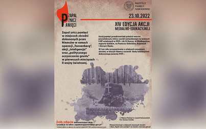 Zdjęcie do XIV edycja akcji medialno-edukacyjnej &bdquo;Zapal znicz pamięci&rdquo; &ndash; 23 października 2022