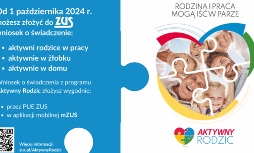 Zdjęcie do Informacje o pakiecie świadczeń programu Aktywny Rodzic dla rodzic&oacute;w dzieci do lat 3