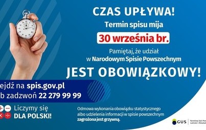 Zdjęcie do Narodowy Spis Powszechny Ludności i Mieszkań 2021 trwa tylko do 30 września!