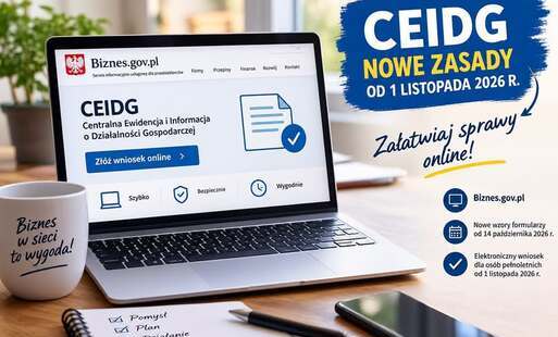 Zdjęcie do Ważne zmiany w CEIDG &ndash; nowe zasady składania wniosk&oacute;w od 1 listopada 2026 r.